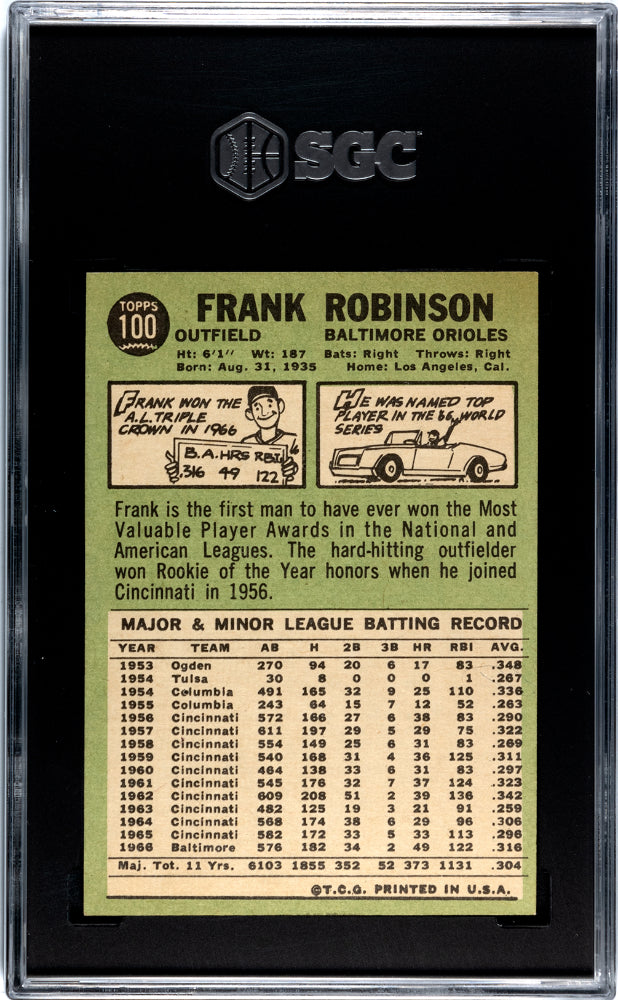 1967 Topps Frank Robinson #100 SGC 5.5