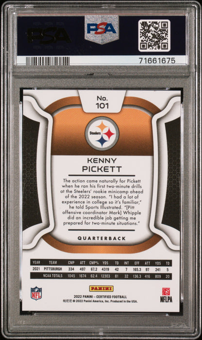 2022 Panini Certified Kenny Pickett #101 PSA 9