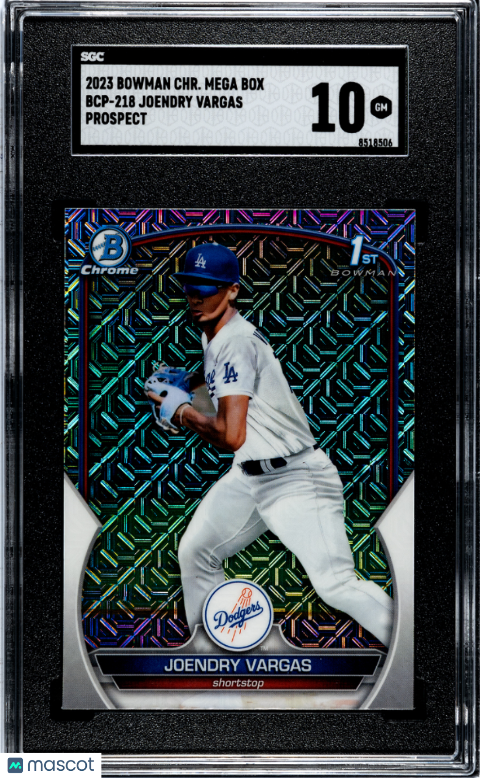 2023 Bowman Chrome Mega Box Joendry Vargas #BCP-218 SGC 10