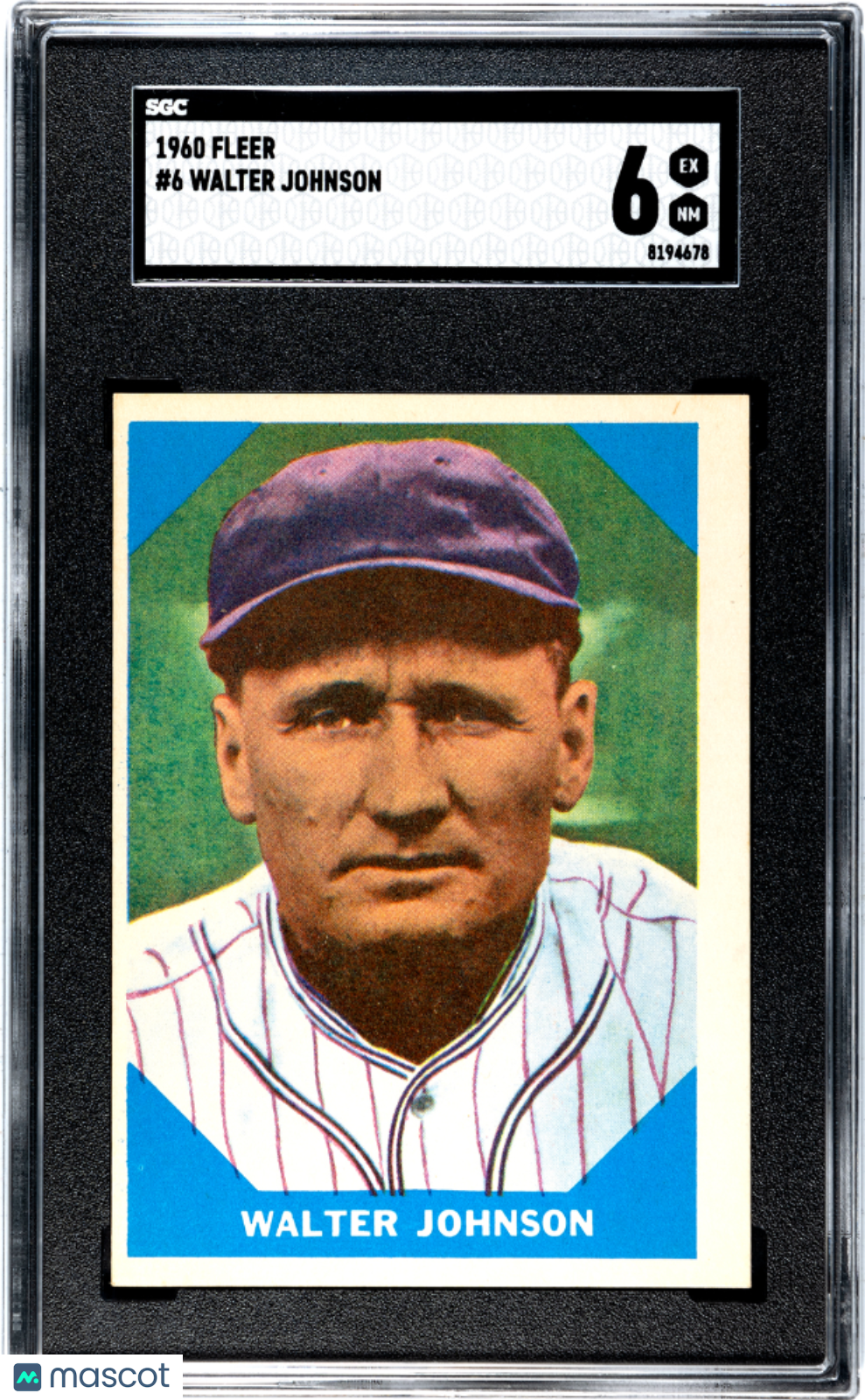 1960 Fleer Walter Johnson #6 SGC 6