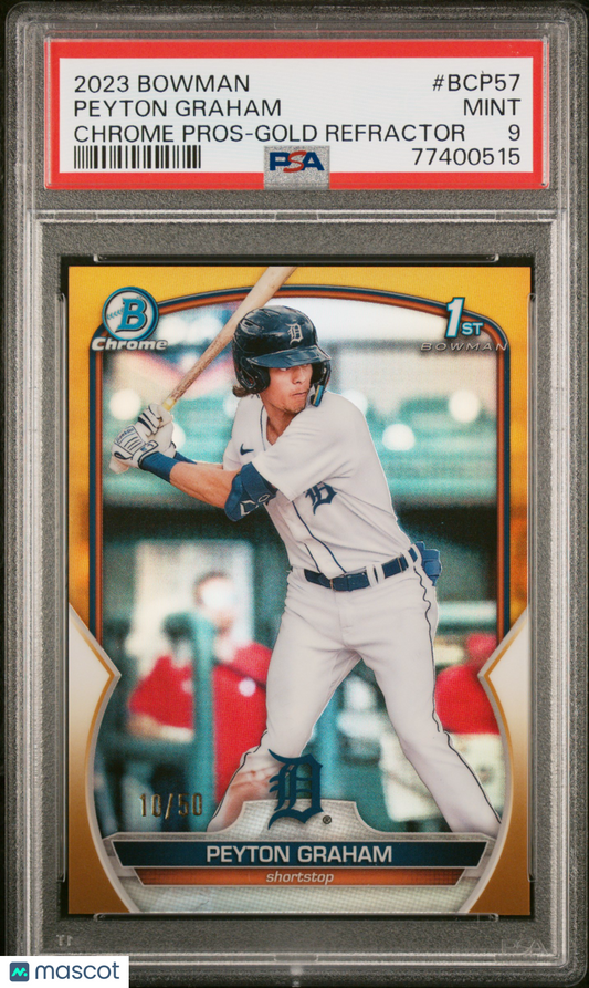 2023 Bowman Chrome Prospects Peyton Graham #BCP57 PSA 9