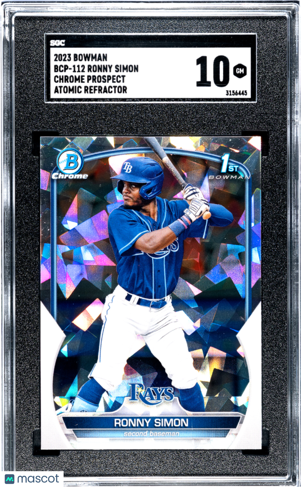 2023 Bowman Ronny Simon #BCP-112 CHR. Pros. Atomic Refractor SGC 10