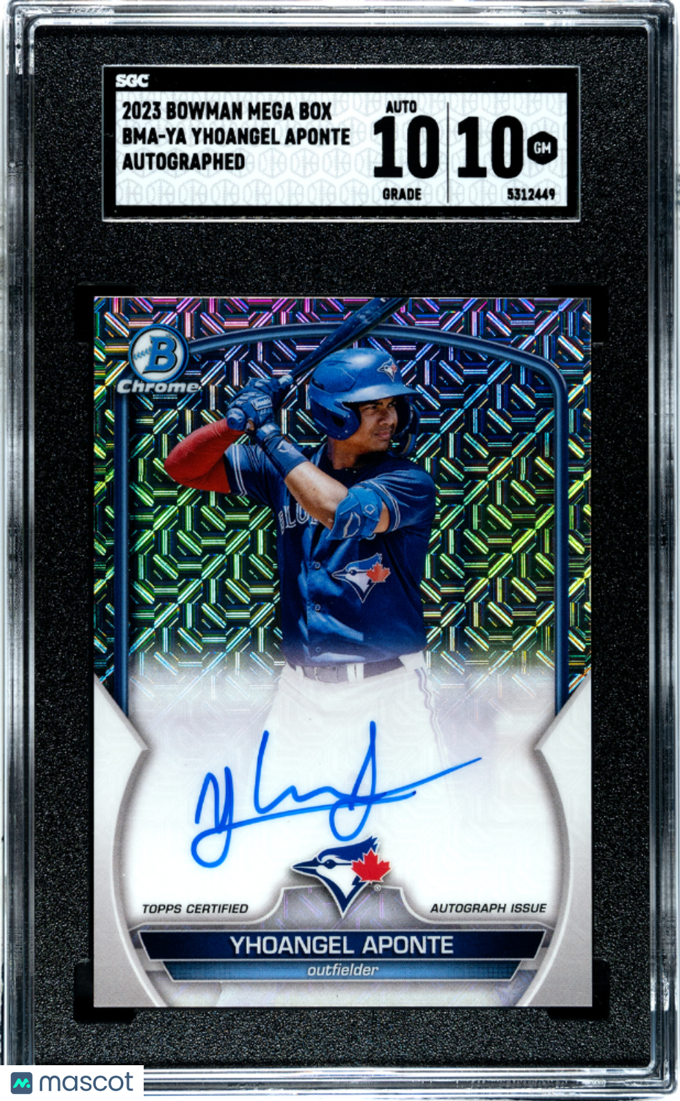 2023 Bowman Mega Box Yhoangel Aponte #BMA-YA SGC 10