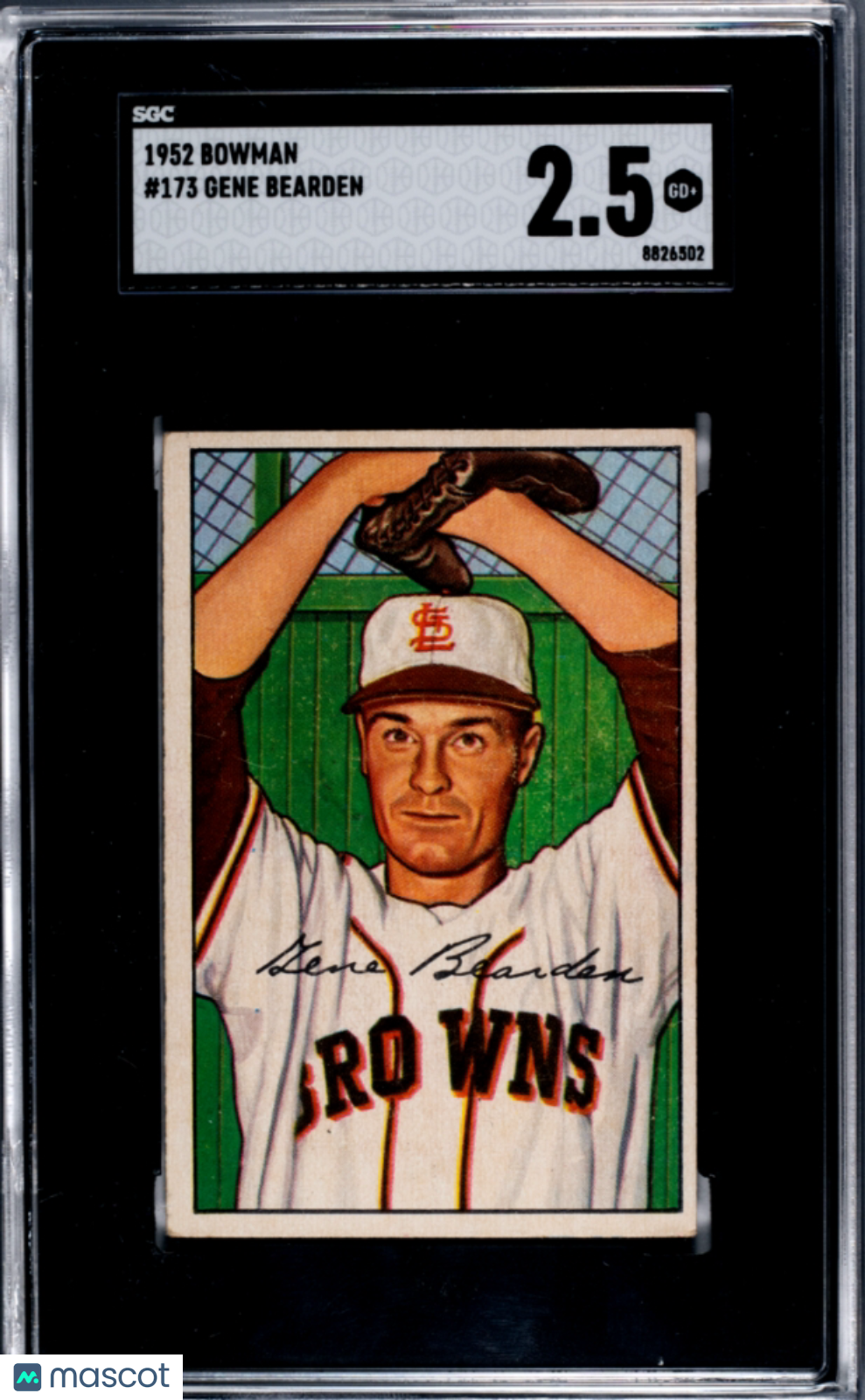 1952 Bowman Gene Bearden #173 SGC 2.5