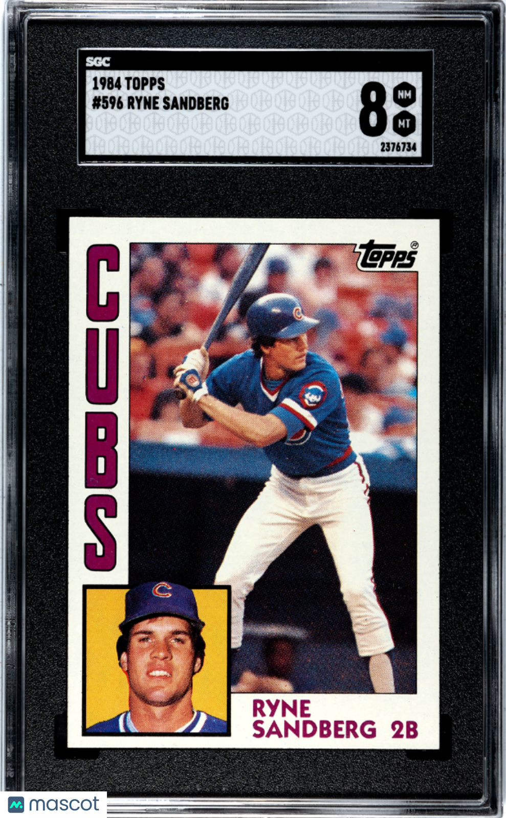 1984 Topps Ryne Sandberg #596 SGC 8