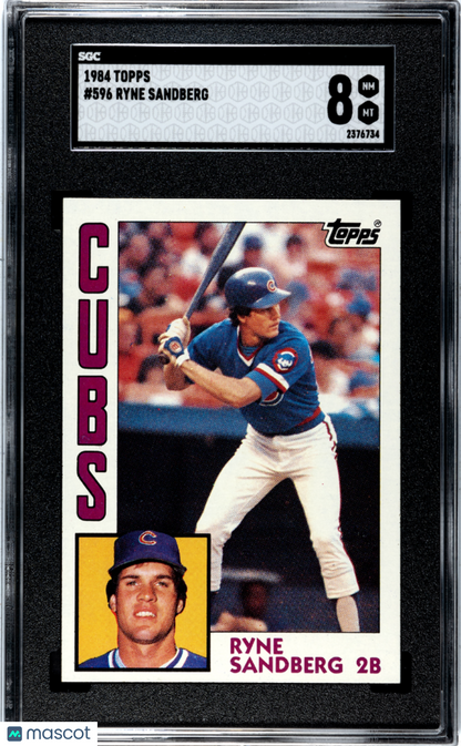 1984 Topps Ryne Sandberg #596 SGC 8