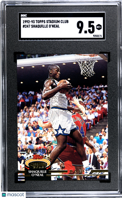 1992-93 Topps Stadium Club Shaquille O'Neal #247 SGC 9.5