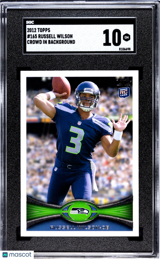 2012 Topps Russell Wilson #165 Crowd In Background SGC 10