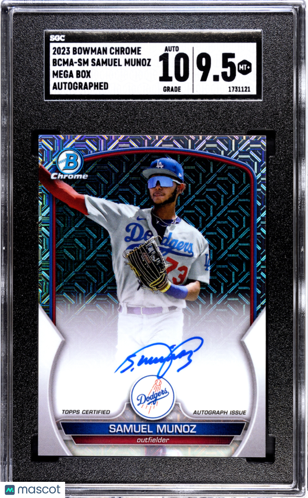 2023 Bowman Chrome Mega Box Samuel Munoz #BCMA-SM Autograph SGC 9.5